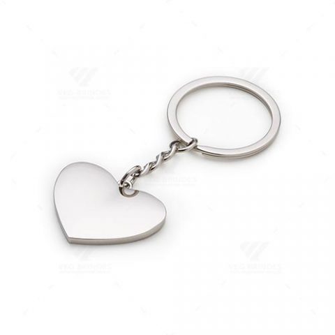 Brindes Chaveiros Metal Coração Personalizados.