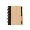 Brindes Blocos de Notas Capa Bambu Personalizados.
