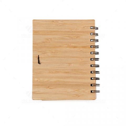 Brindes Blocos de Notas Capa Bambu Personalizados.