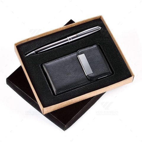 Brindes Porta-Cartões e Caneta Personalizados.