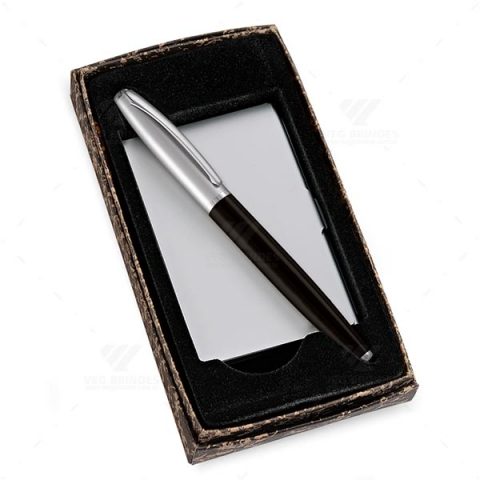 Brindes Porta-Cartões e Caneta Personalizados.