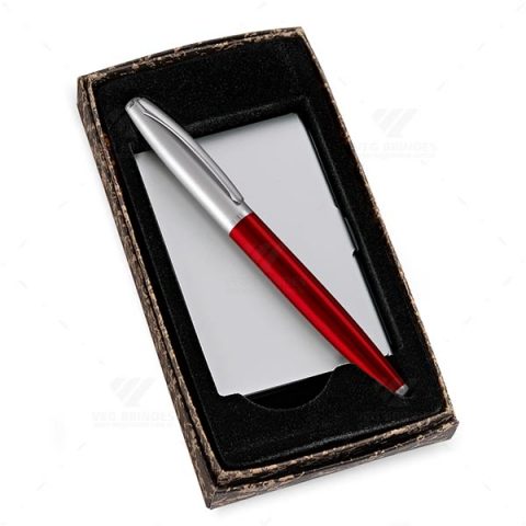 Brindes Porta-Cartões e Caneta Personalizados.