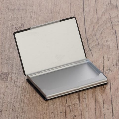 Brindes Porta-Cartões em Couro e Metal Personalizados.