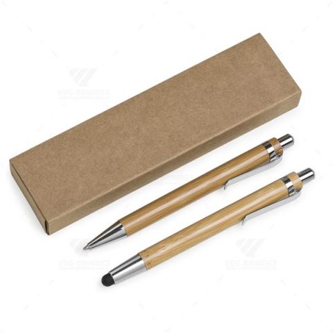 Brindes Kits Ecológicos Caneta e Lapiseira Bambu Personalizados.