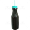 Brindes Garrafas Retrô 550ml Pretas com Canudo Personalizadas.