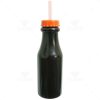 Brindes Garrafas Retrô 550ml Pretas com Canudo Personalizadas.