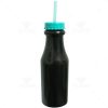 Brindes Garrafas Retrô 550ml Pretas com Canudo Personalizadas.