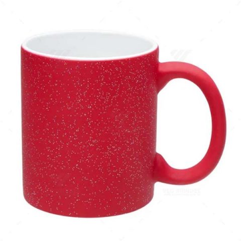 Brindes Canecas Cerâmicas Vermelhas Mágicas Cosmo 325ml Personalizas.