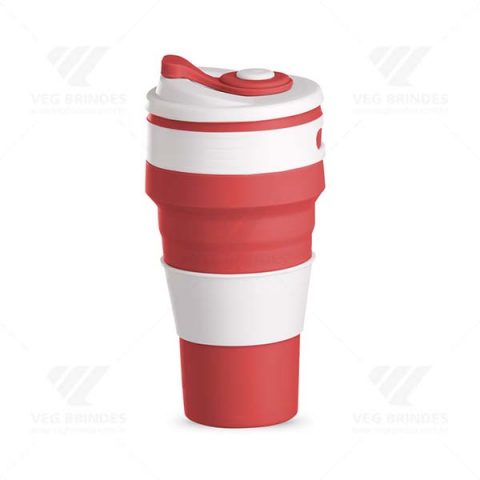 Brindes Copos Silicone Retráteis 500ml Personalizados - Veg Brindes Curitiba.