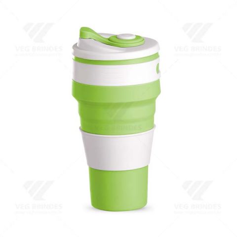 Brindes Copos Silicone Retráteis 500ml Personalizados - Veg Brindes Curitiba.