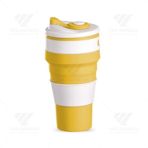 Brindes Copos Silicone Retráteis 500ml Personalizados - Veg Brindes Curitiba.