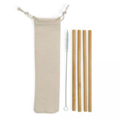 Brindes Kits Canudos em Bambu e Escova Personalizados - Veg Brindes Curitiba.