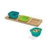 Base de Mesa Bambu 3 Potes Silicone Personalizada - Veg Brindes Curitiba.