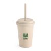 Copo Ecológico Fibra de Bambu com Canudo 450ml Personalizado - Veg Brindes Curitiba.