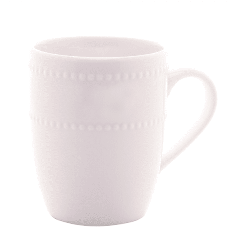 Caneca Porcelana New Bone Pearl Branca 390ml Personalizada - Veg Brindes Curitiba.