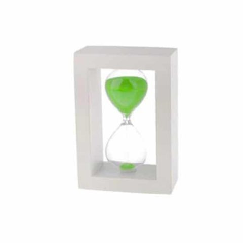 Brinde Ampulheta Madeira e Vidro Personalizada - Veg Brindes Curitiba.