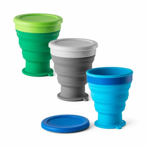 Brinde Copo Silicone Retrátil 400ml Personalizado - Veg Brindes Curitiba.