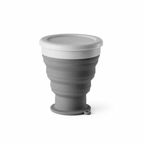 Brinde Copo Silicone Retrátil 400ml Personalizado - Veg Brindes Curitiba.