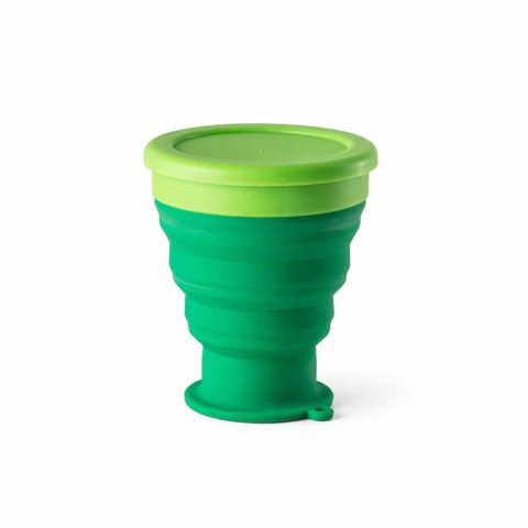 Brinde Copo Silicone Retrátil 400ml Personalizado - Veg Brindes Curitiba.