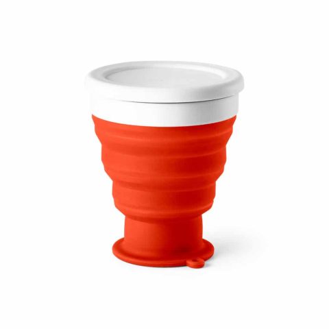 Brinde Copo Silicone Retrátil 400ml Personalizado - Veg Brindes Curitiba.