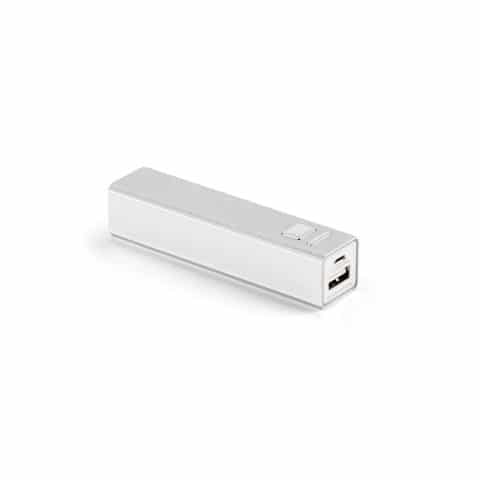 Brinde Power Bank Metal 1.800mAh Personalizado - Veg Brindes Curitiba.