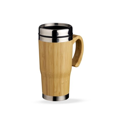 Brinde Caneca Ecológica em Bambu Inox 500ml Personalizada - Veg Brindes Curitiba.