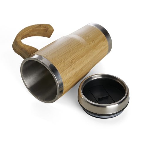 Brinde Caneca Ecológica em Bambu Inox 500ml Personalizada - Veg Brindes Curitiba.