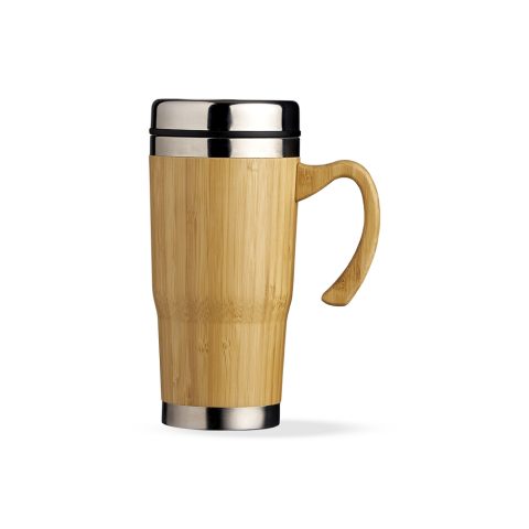 Brinde Caneca Ecológica em Bambu Inox 500ml Personalizada - Veg Brindes Curitiba.