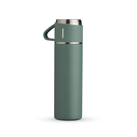 Brinde Garrafa Térmica Inox 450ml Personalizada - Veg Brindes Curitiba.