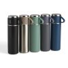 Brinde Garrafa Térmica Inox 450ml Personalizada - Veg Brindes Curitiba.