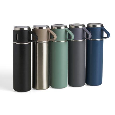 Brinde Garrafa Térmica Inox 450ml Personalizada - Veg Brindes Curitiba.