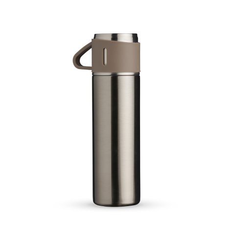 Brinde Garrafa Térmica Inox 450ml Personalizada - Veg Brindes Curitiba.