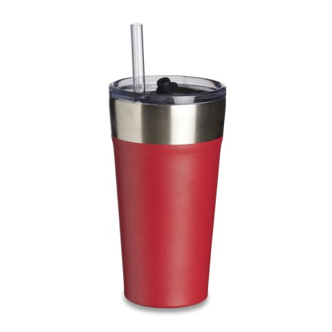 Brinde Copo Térmico 500ml Tampa Canudo Personalizado - Veg Brindes Corporativos Personalizados.