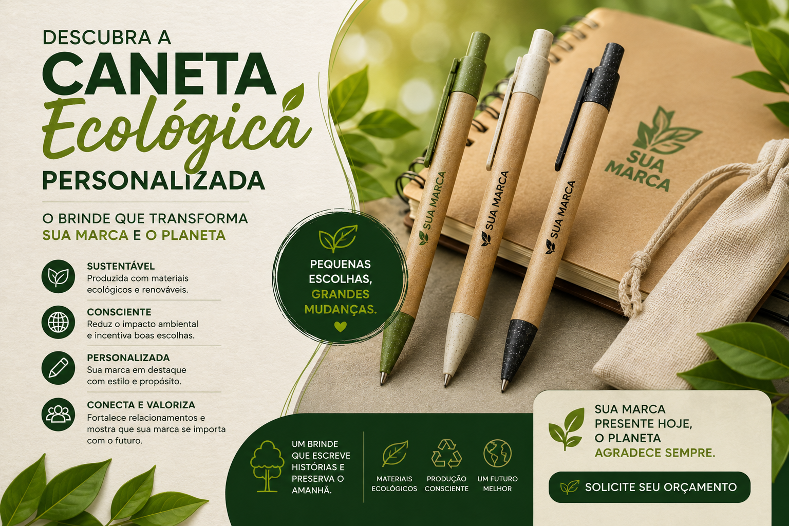 Brindes Canetas Ecológicas Personalizadas - Veg Brindes. Brindes Canetas Ecológicas Personalizadas - Veg Brindes.