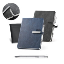 Brinde Agenda Diária 14x21cm Personalizada - Veg Brindes Curitiba Personalizados.