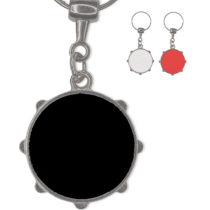 Brinde Chaveiro de Metal em formato de Pandeiro Personalizado - Veg Brindes Curitiba.