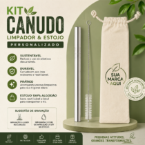 Kit Canudo Limpador Estojo Personalizado - Veg Brindes Corporativos Personalizados. Kit Canudo Limpador Estojo Personalizado - Veg Brindes Corporativos Personalizados.