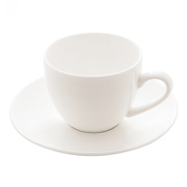 Brinde Conjunto Xícara Pires Porcelana 100ml Personalizado - Veg Brindes Corporativos.