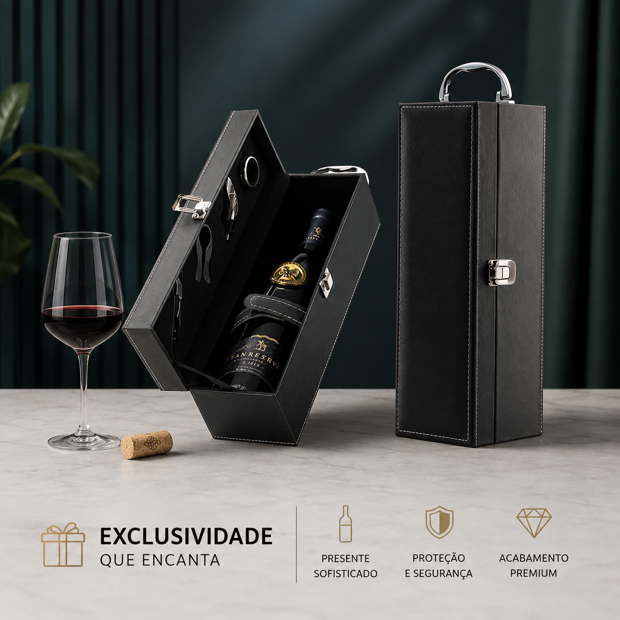 Brinde Kit Vinho 4 Peças Personalizado - Veg Brindes Corporativos Personalizados. Brinde Kit Vinho 4 Peças Personalizado - Veg Brindes Corporativos Personalizados.