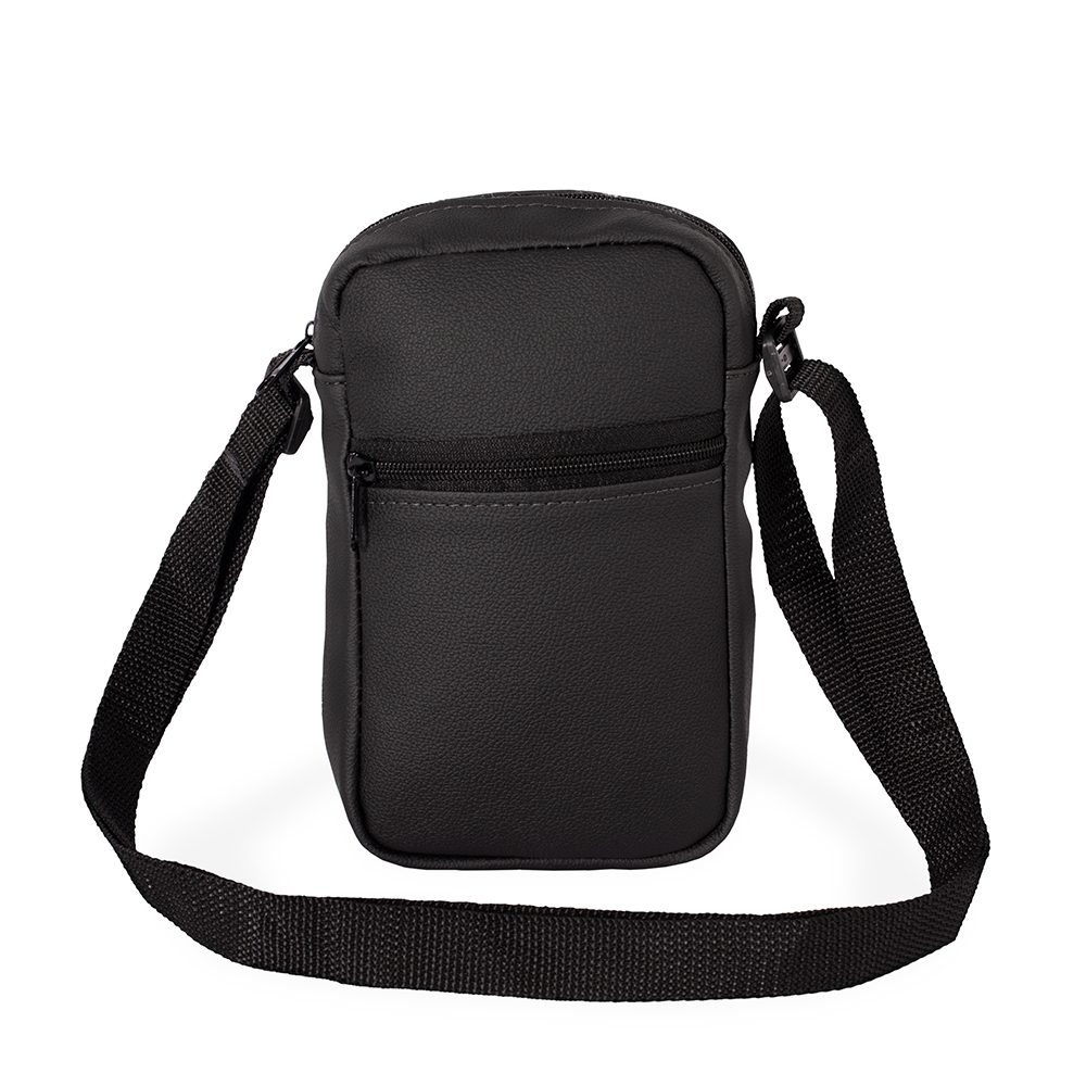 Brinde Bolsa de Ombro Couro Sintético Personalizada - Cor Preto Brinde Bolsa de Ombro Couro Sintético Personalizada - Cor Preto