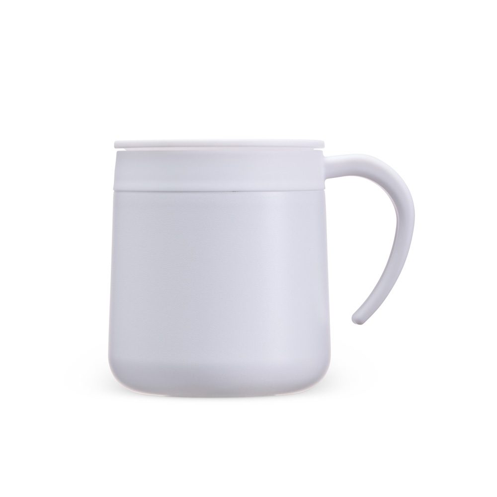 Brinde Caneca Térmica Inox 300ml Personalizada - Cor Branco Brinde Caneca Térmica Inox 300ml Personalizada - Cor Branco