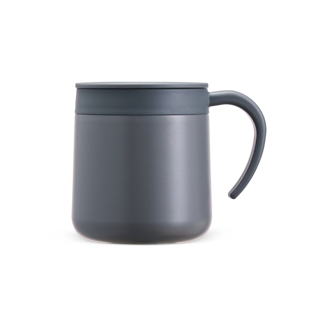 Brinde Caneca Térmica Inox 300ml Personalizada - Cor Cinza Brinde Caneca Térmica Inox 300ml Personalizada - Cor Cinza