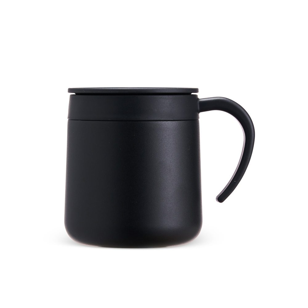 Brinde Caneca Térmica Inox 300ml Personalizada - Cor Preto Brinde Caneca Térmica Inox 300ml Personalizada - Cor Preto
