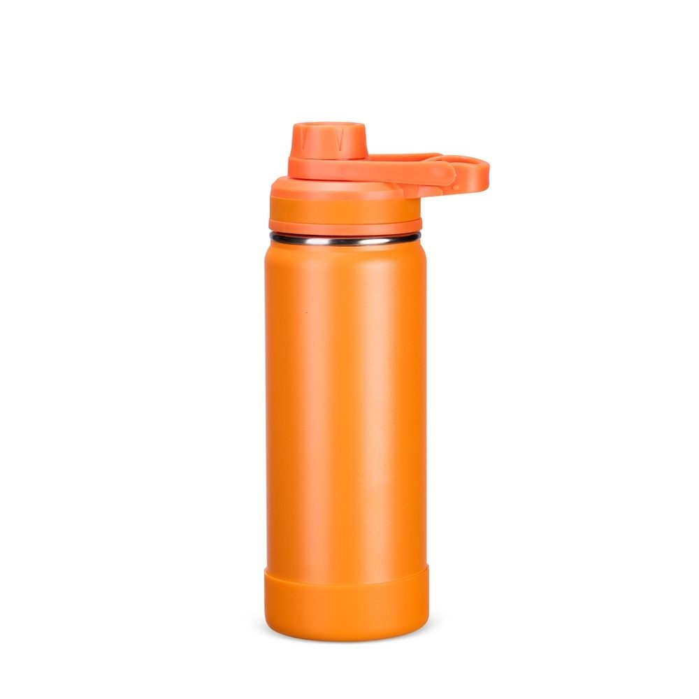 Brinde Garrafa Térmica 550ml Personalizada - Cor Laranja Brinde Garrafa Térmica 550ml Personalizada - Cor Laranja