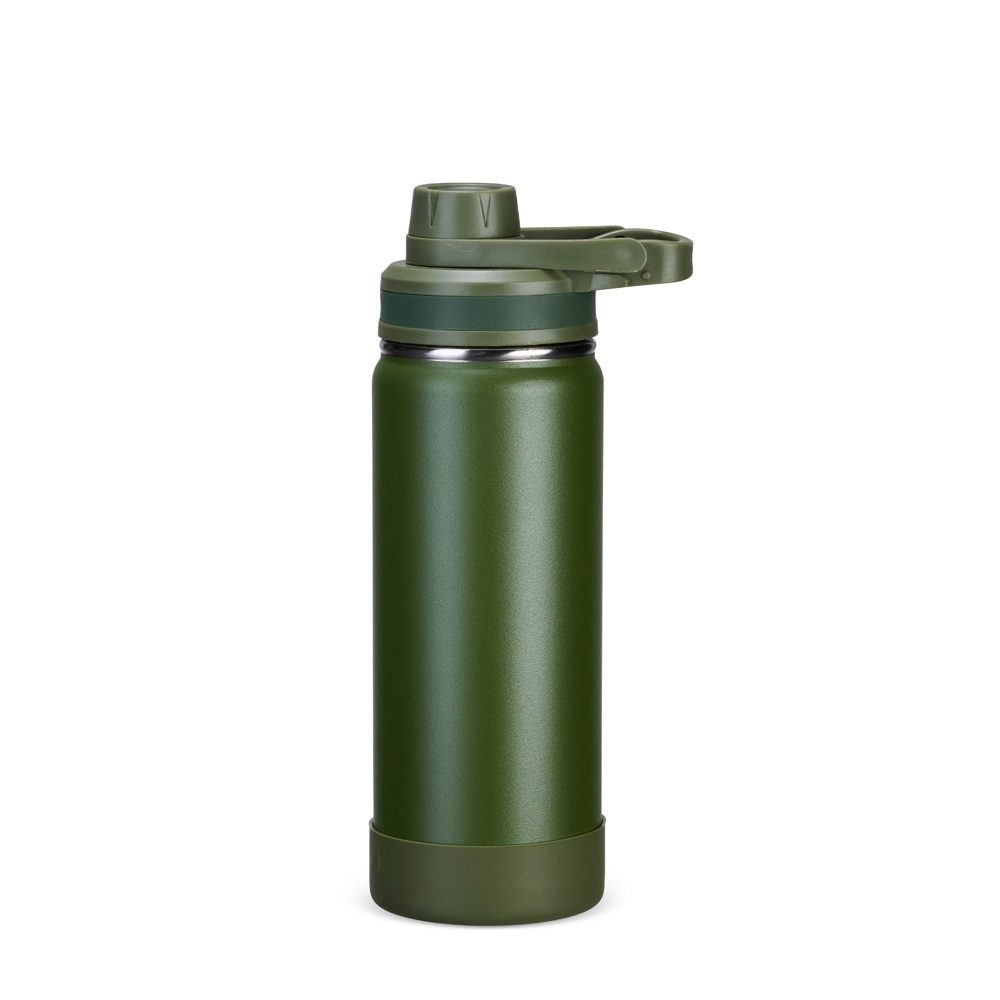 Brinde Garrafa Térmica 550ml Personalizada - Cor Verde Escuro Brinde Garrafa Térmica 550ml Personalizada - Cor Verde Escuro