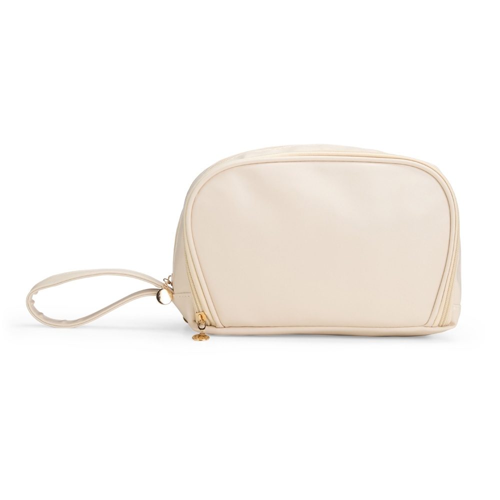 Brinde Nécessaire de Couro Sintético Personalizada - Cor Branco Brinde Nécessaire de Couro Sintético Personalizada - Cor Branco