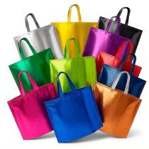 Brinde Sacola TNT Metalizado Personalizada - Veg Brindes.