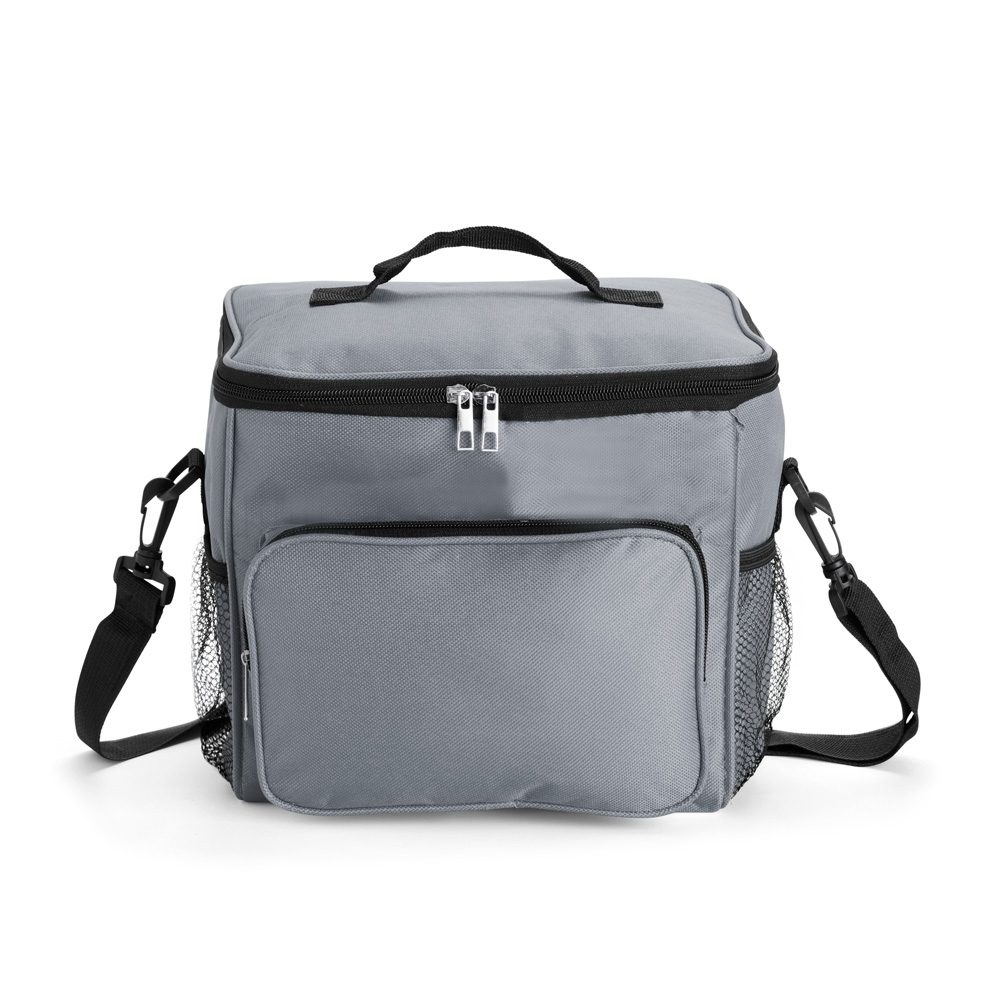 Brinde Bolsa Térmica Oxford 11L Personalizada - Cor Cinza Brinde Bolsa Térmica Oxford 11L Personalizada - Cor Cinza