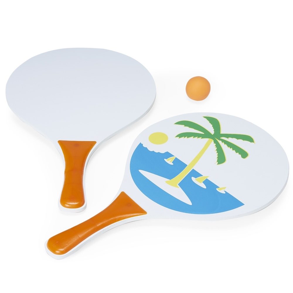 Brinde Kit Frescobol MDF Personalizado - Cor Laranja Brinde Kit Frescobol MDF Personalizado - Cor Laranja