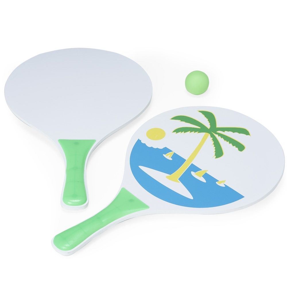 Brinde Kit Frescobol MDF Personalizado - Cor Verde Brinde Kit Frescobol MDF Personalizado - Cor Verde